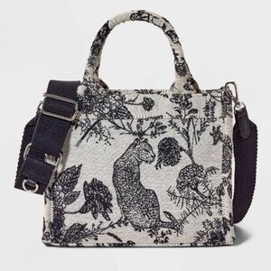 NWT Target A New Day Cat Small Jacquard Boxy Tote Handbag Purse